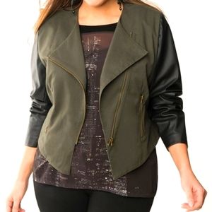 NWT LANE BRYANT Asymmetrical Military Jacket
